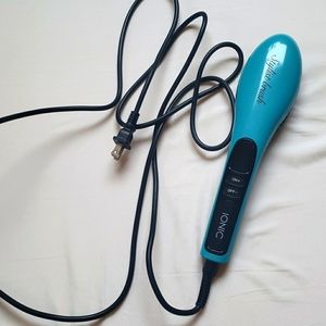Hair brush straightener